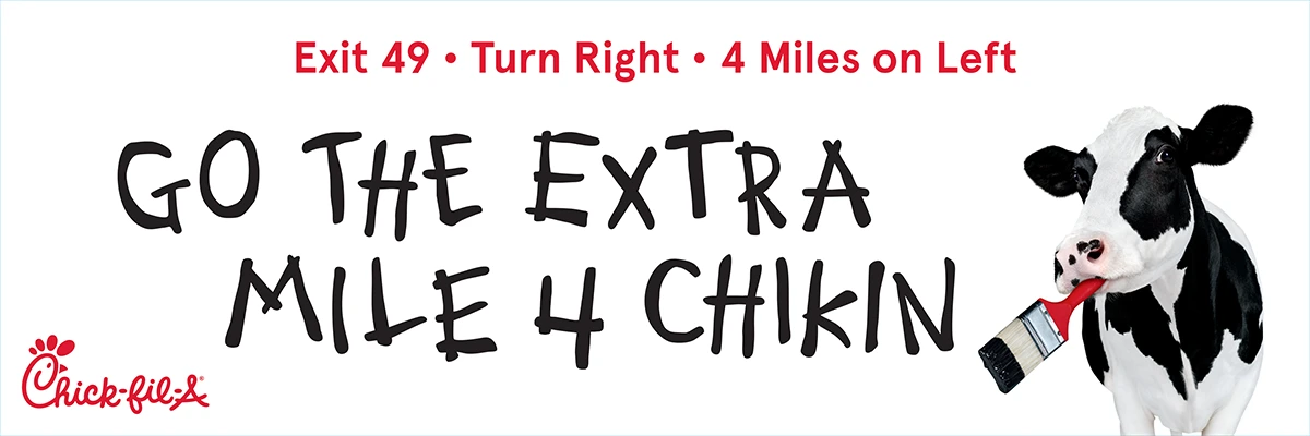 Go the extra mile 4 chikin billboard artwork