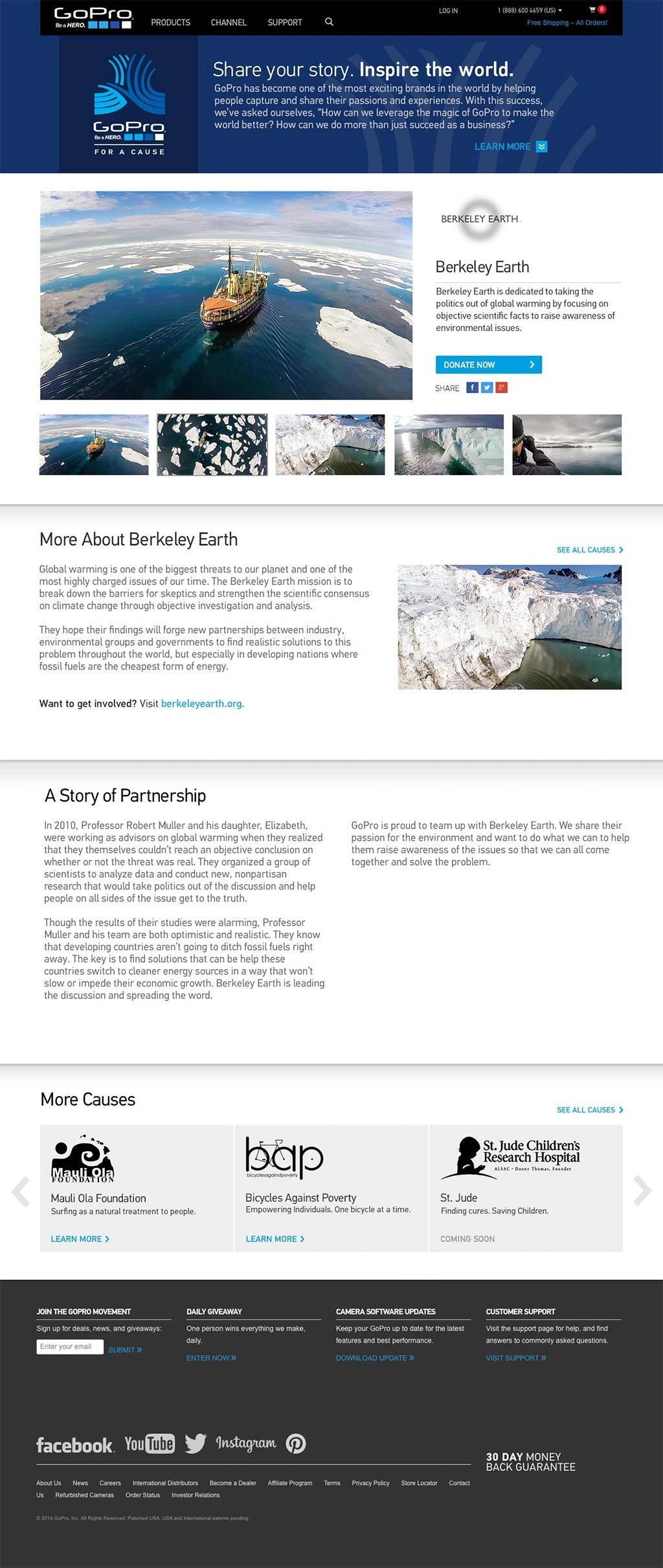 Berkeley Earth partner page, shown in full.