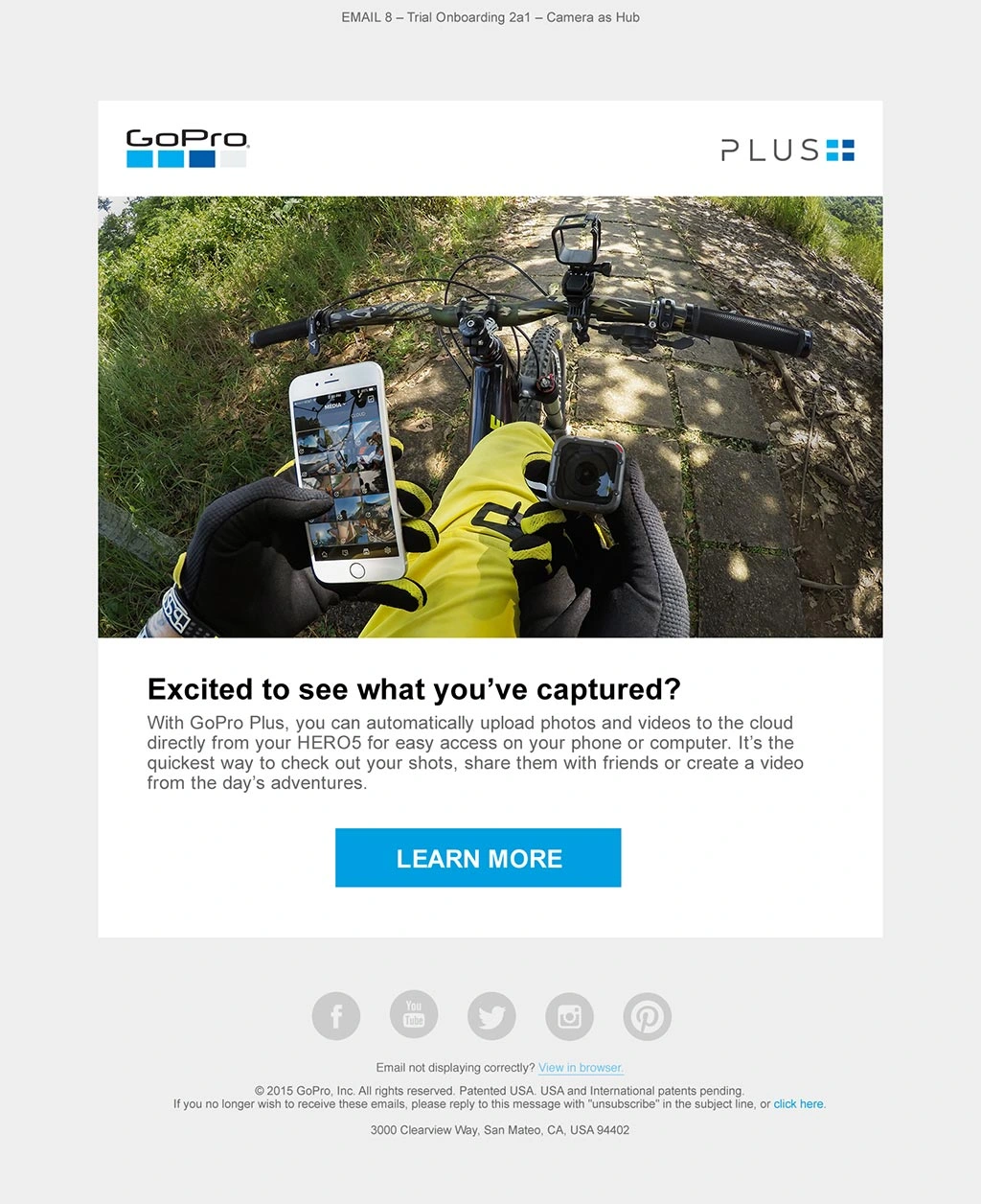 GoPro Plus lifecycle email 5, shown in full.