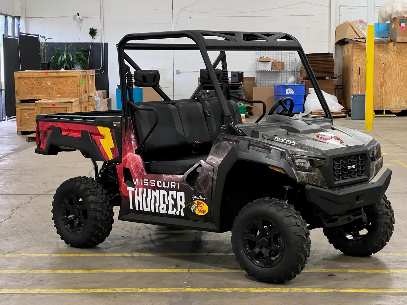 Photograph of the Missouri Thunder branded off-road vehicle.