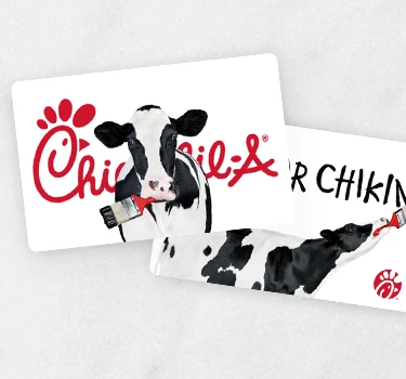 Web image of physical Chick-fil-A gift cards