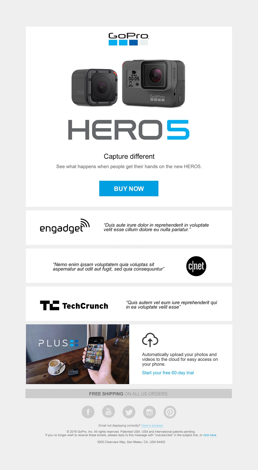 HERO5 launch email 7, shown in full.