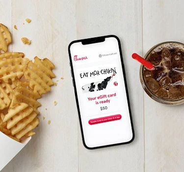 eGift card web image with waffle fries and phone