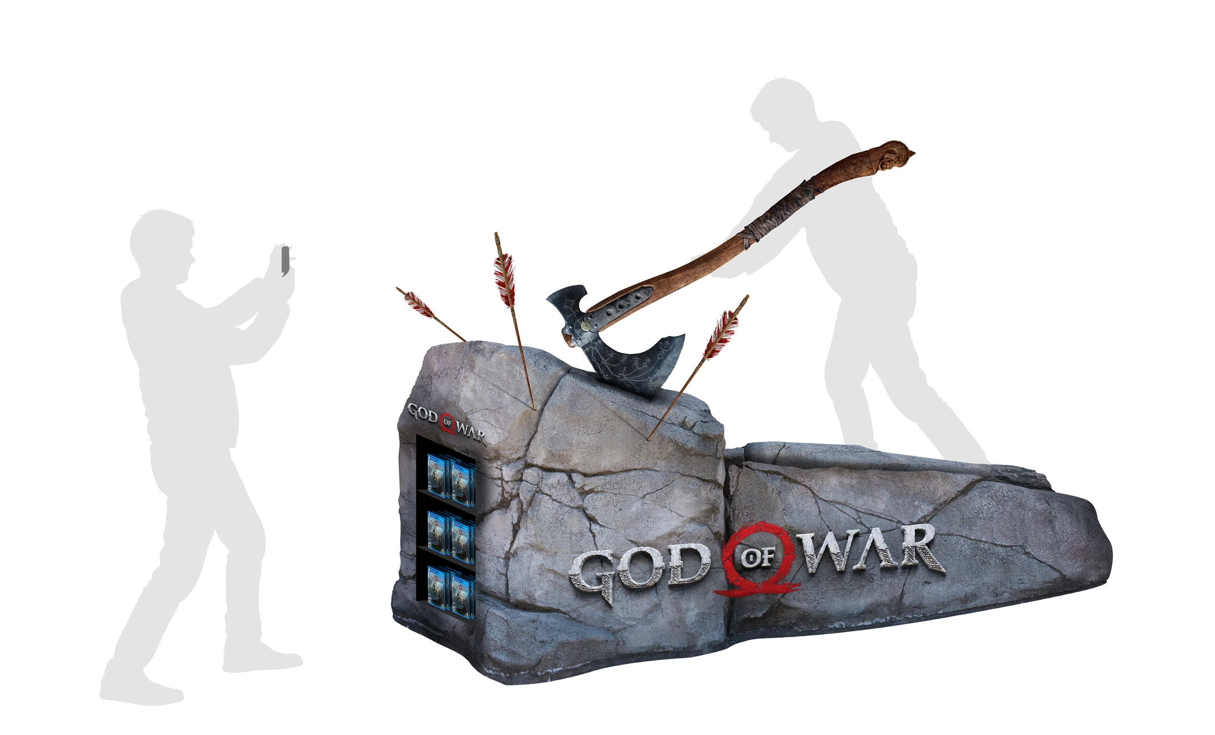 Interactive standee concept, side view