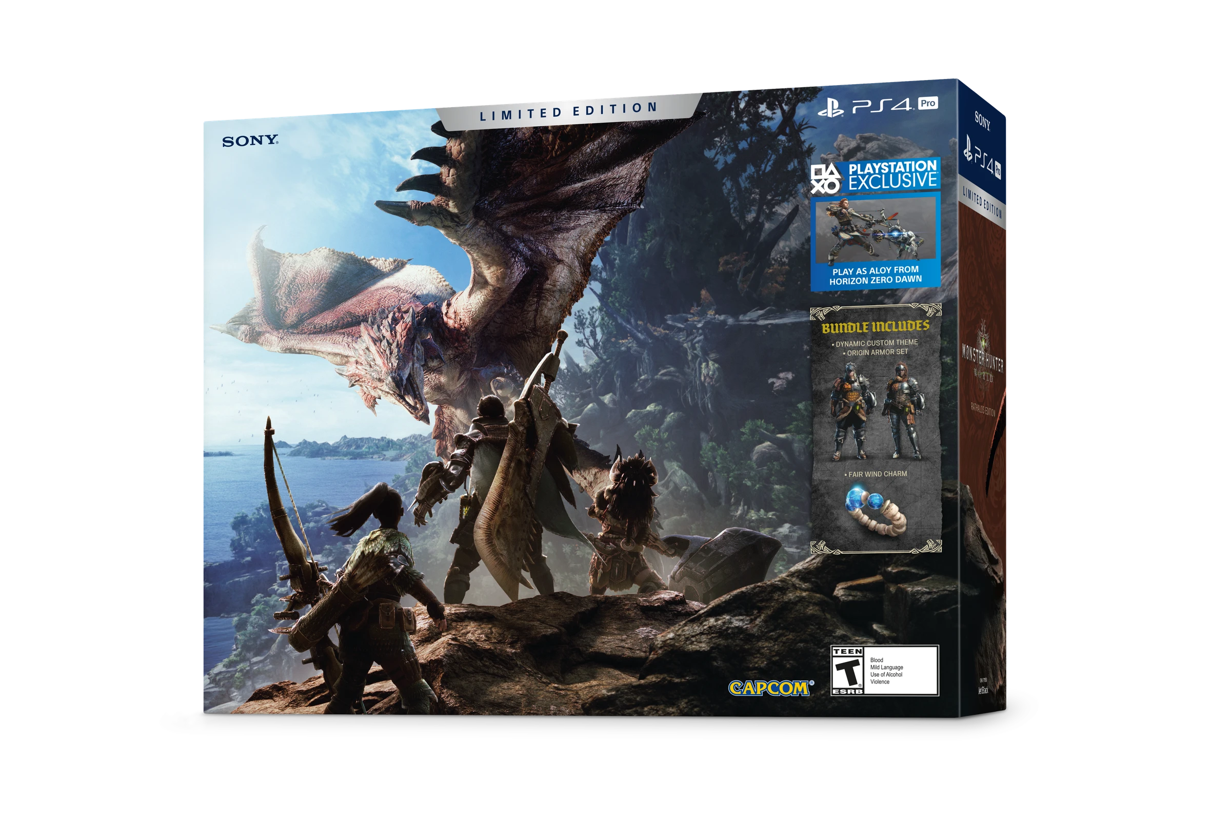 Limited Edition PS4 Pro bundle packaging, back view